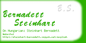 bernadett steinhart business card